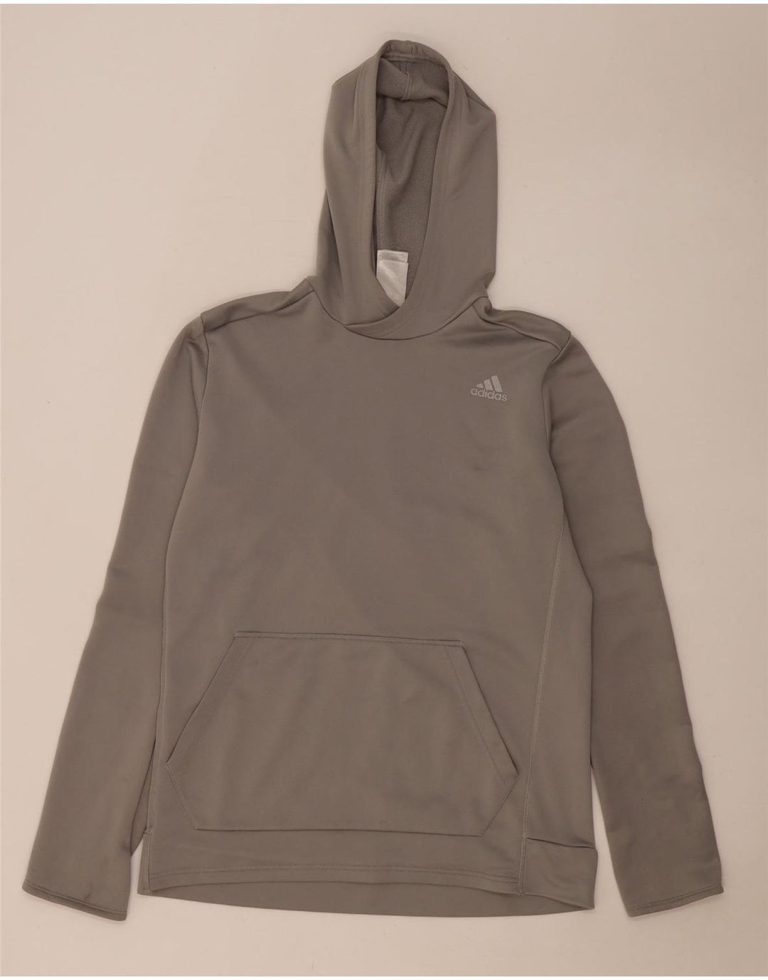 Мужской джемпер с капюшоном ADIDAS Climalite, средний серый полиэстер