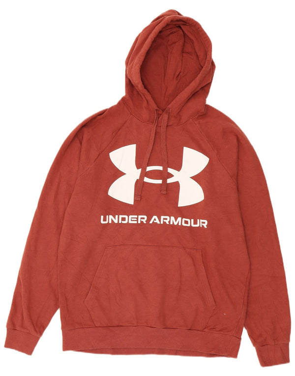 Мужской джемпер с капюшоном свободного кроя Under Armour Cold Gear, средний красный
