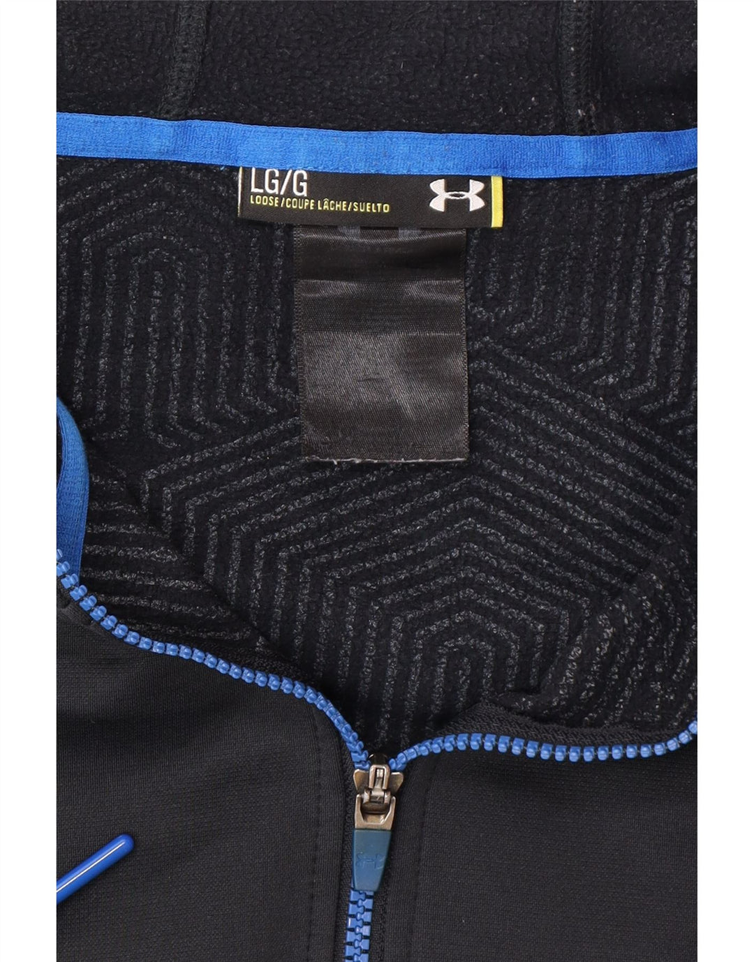 Мужской свитер с капюшоном на молнии с графическим рисунком UNDER ARMOR, большой черный