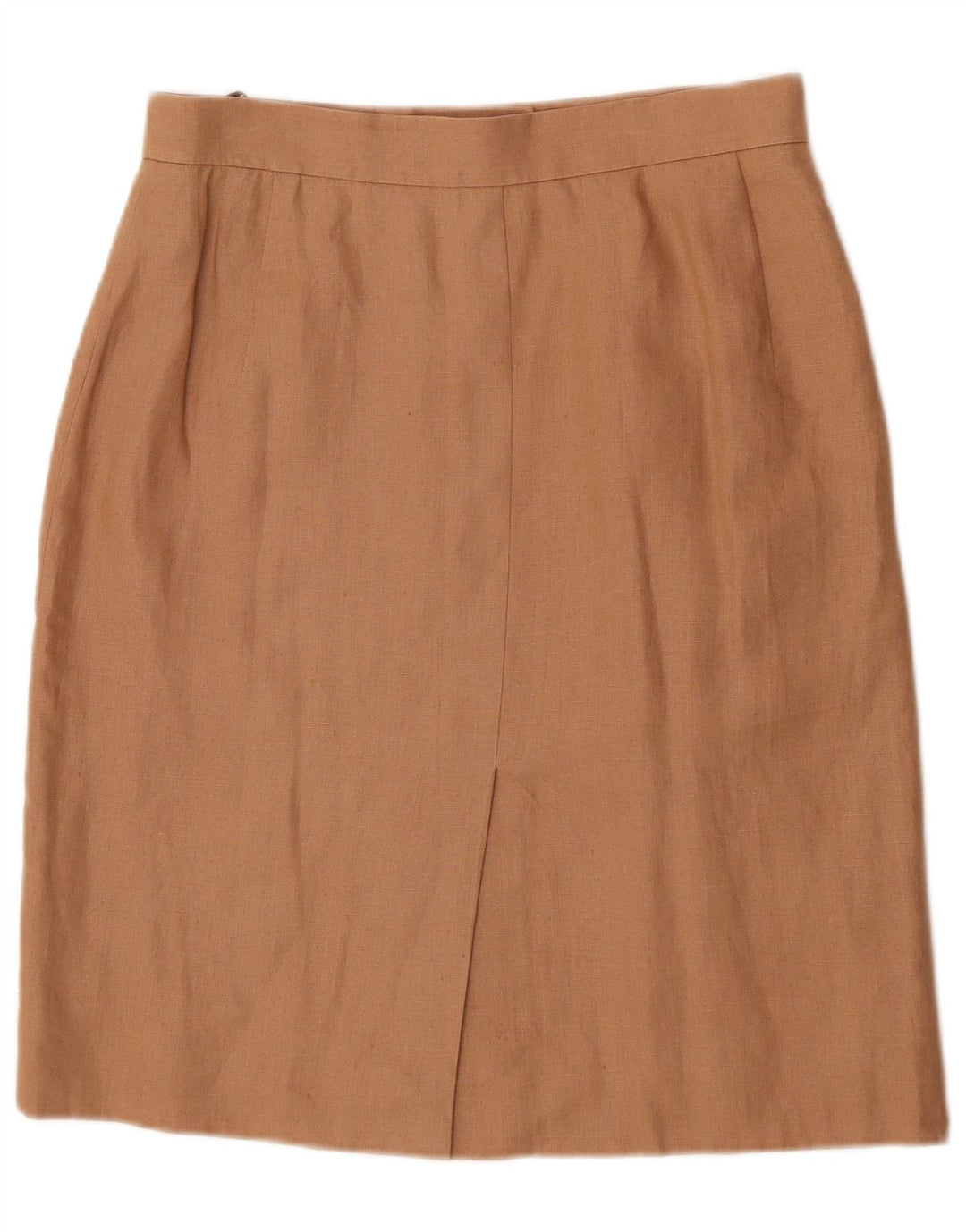 HERMES Женская прямая юбка IT 44 Medium W30 Бежевый лен