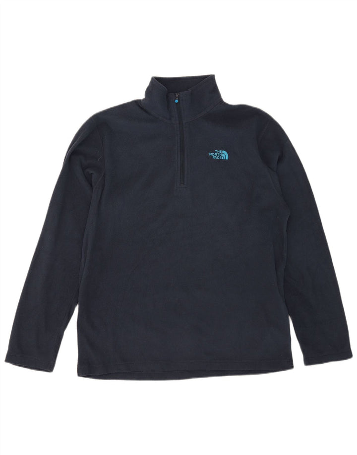 THE NORTH FACE Мужской флисовый джемпер с воротником на молнии, средний темно-синий, полиэстер