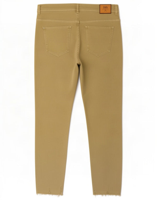 Женские укороченные джинсы скинни Zara EU 44 XL W34 L26, зеленые