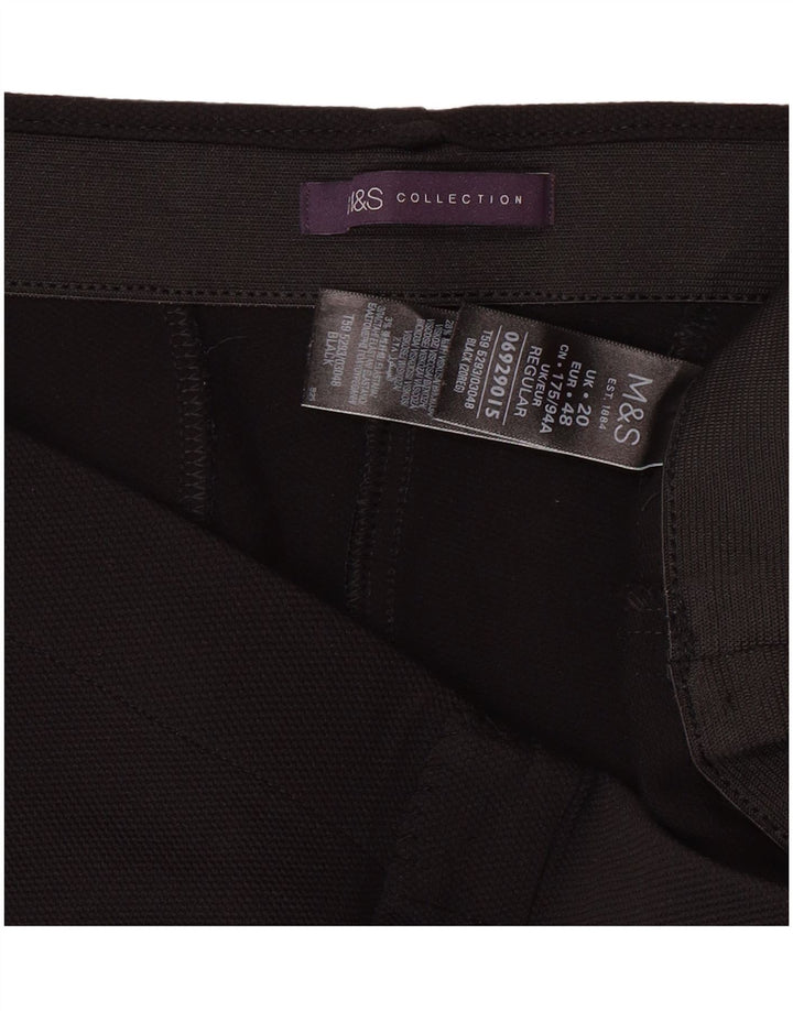 Женские брюки со штрипками MARKS & SPENCER UK 20 2XL W34 L28, черный полиамид