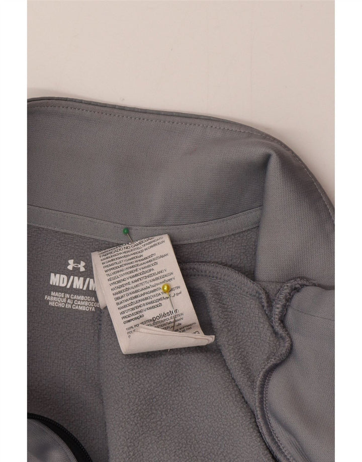 Мужской свитшот с воротником на молнии Under Armour, средний серый полиэстер