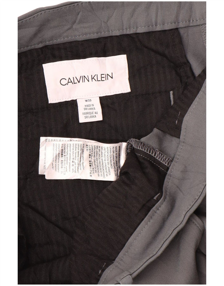 Мужские шорты чинос Calvin Klein W33, хлопок среднего серого цвета