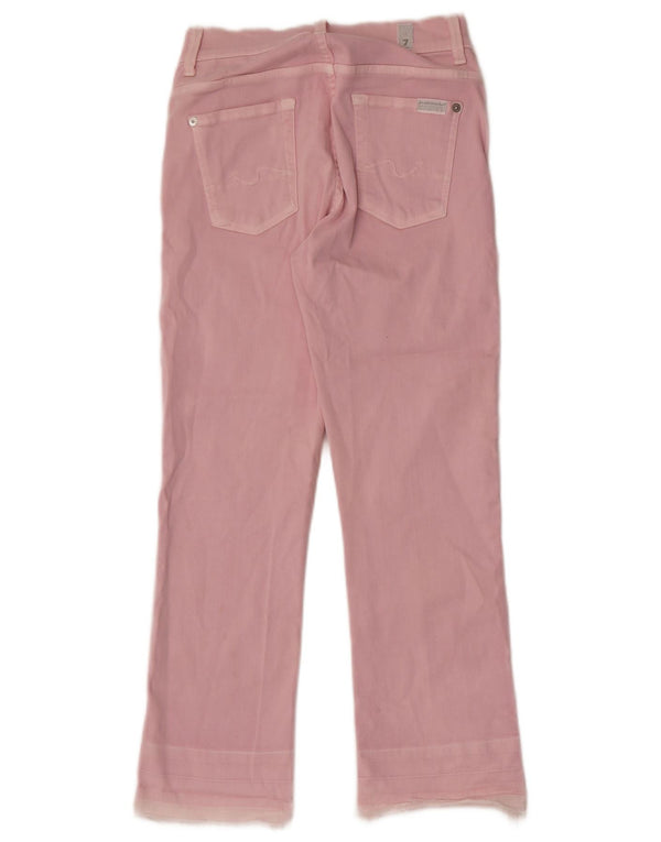 Женские прямые повседневные брюки 7 For All Mankind W26 L26, розовый хлопок