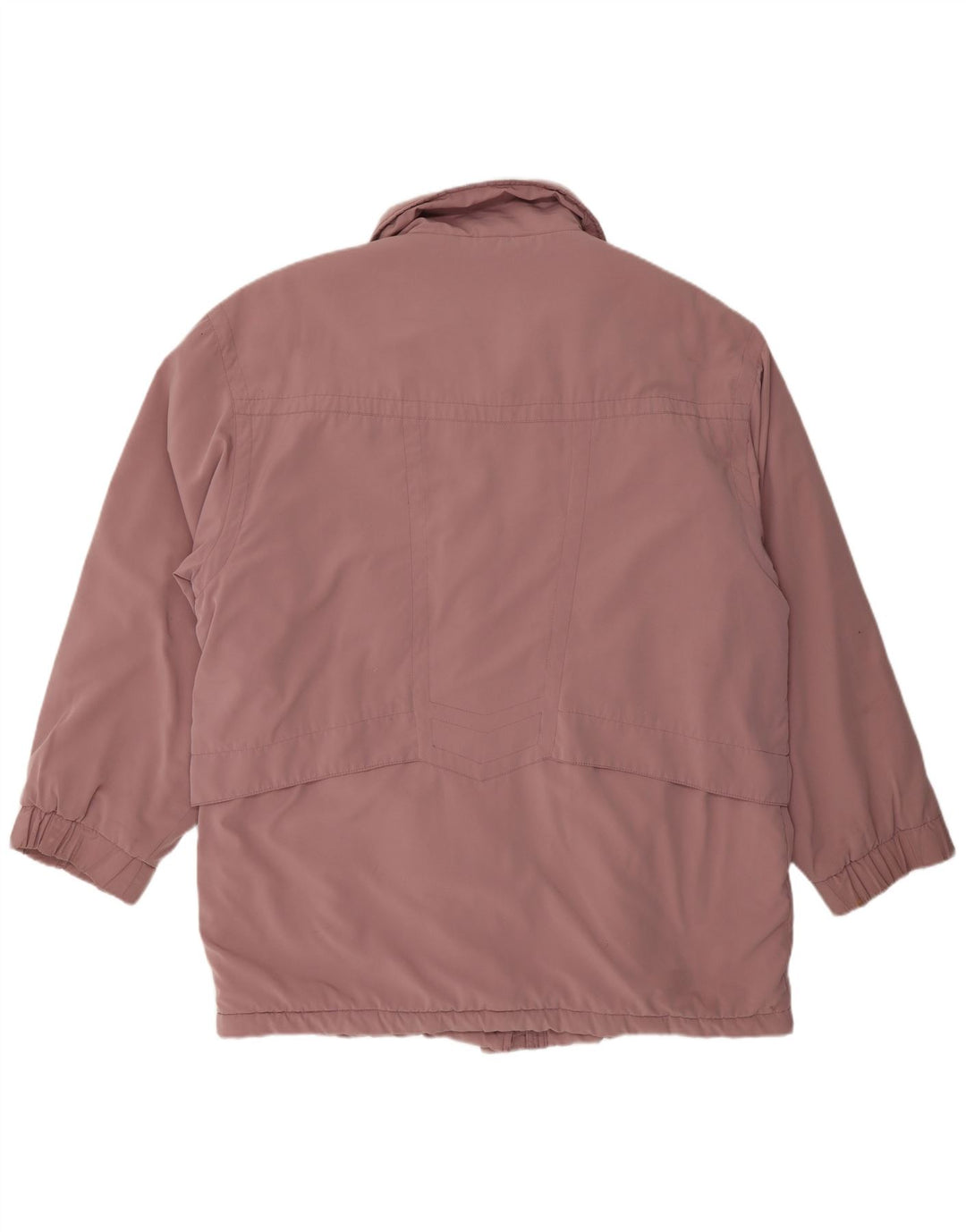 Винтажное женское пальто-ветровка оверсайз EU 42, большой розовый полиэстер