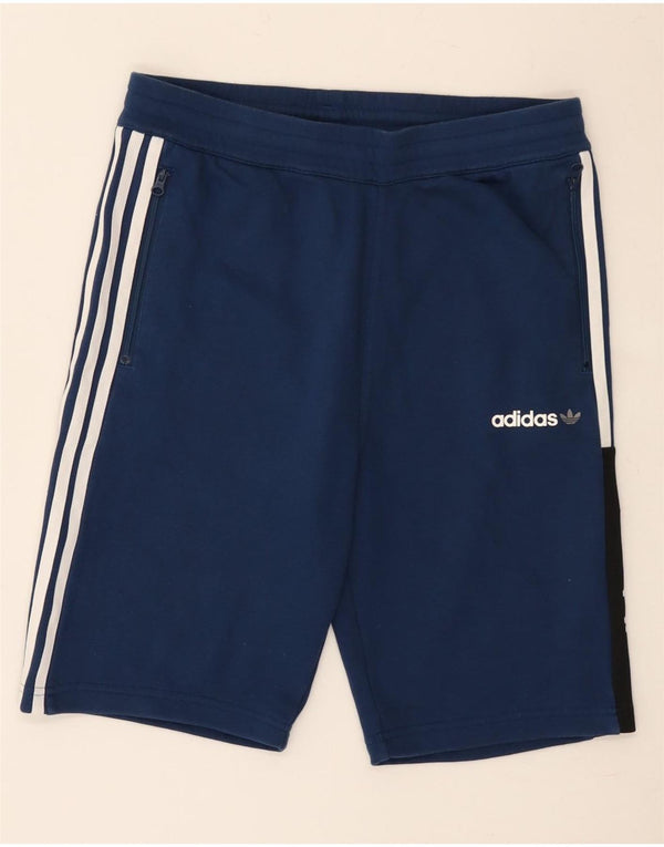 Спортивные шорты Adidas для мальчиков 13-14 лет, темно-синие, хлопок
