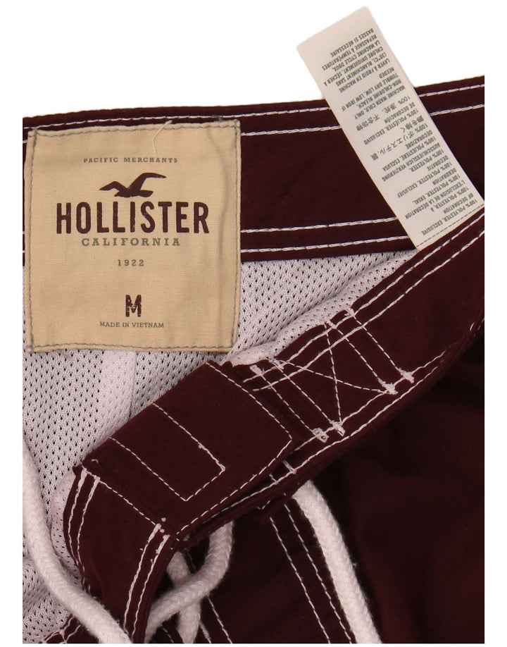 HOLLISTER Мужские шорты для плавания, средний бордовый полиэстер