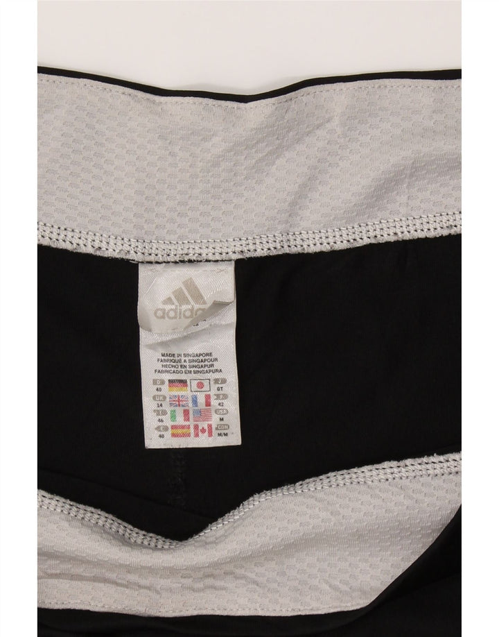 ADIDAS Womens Bermuda Sport Shorts UK 14 Large Black Polyester Vintage Adidas and Second-Hand Adidas from Messina Hembry 