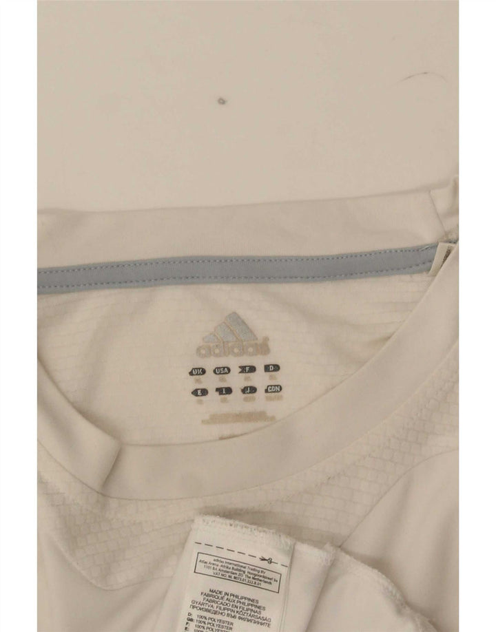 Adidas Мужская футболка Climacool Top XL Белый Полиэстер с цветными блоками