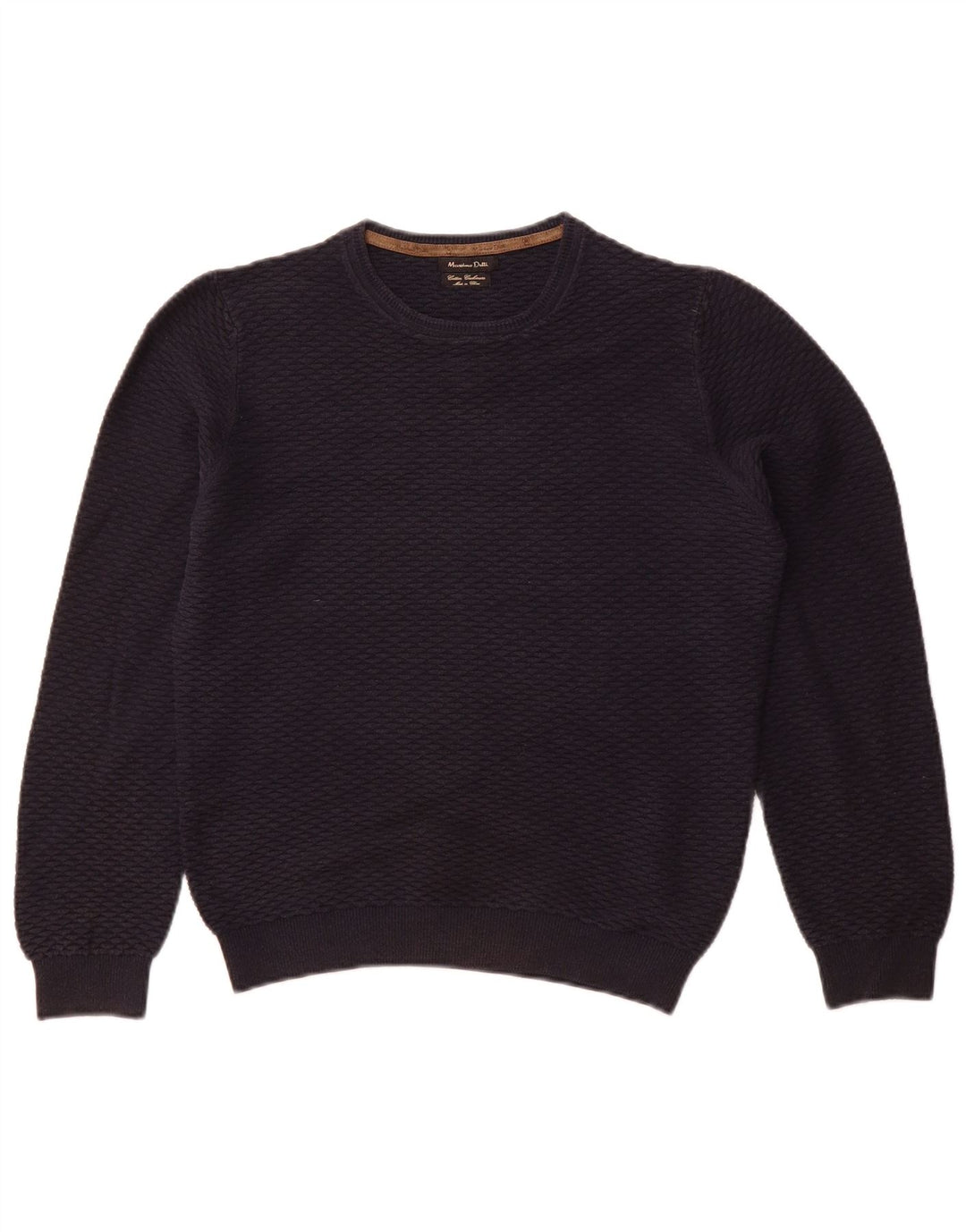 Женский джемпер с вырезом «лодочка» MASSIMO DUTTI UK 10, маленький темно-синий, хлопок