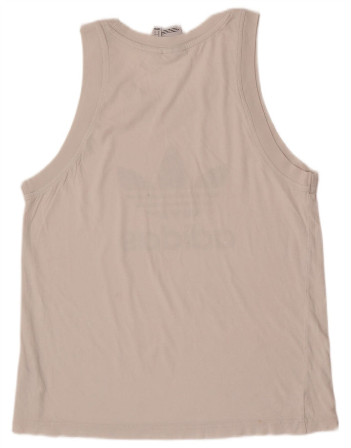 Adidas Mens Graphic Vest Top Medium Белый Хлопок