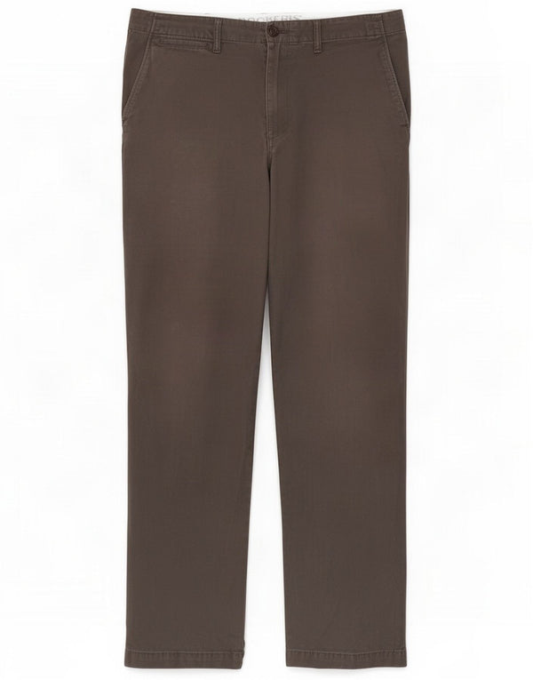 Dockers Мужские прямые брюки-чинос W33 L34 Серый хлопок