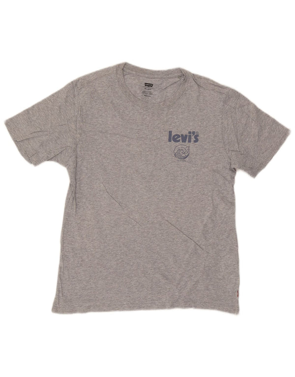 Levi's Mens Relaxed Graphic T-Shirt Top XS Grey Flecked Cotton