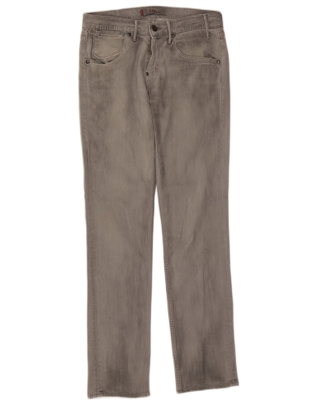 Женские узкие джинсы Levi's 519 W30 L32 Серые хлопковые