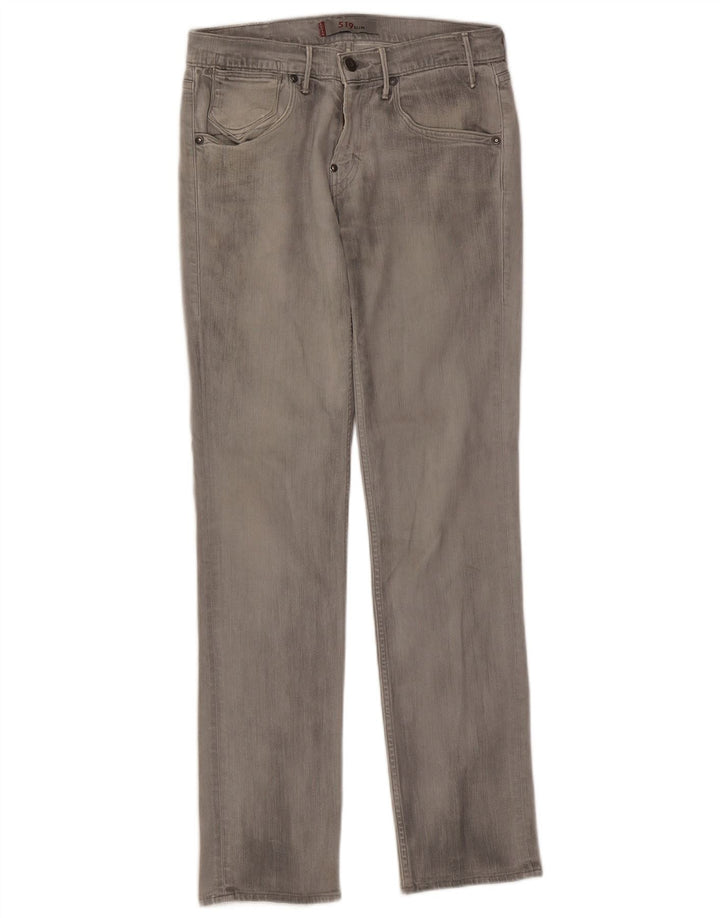 Женские узкие джинсы Levi's 519 W30 L32 Серые хлопковые