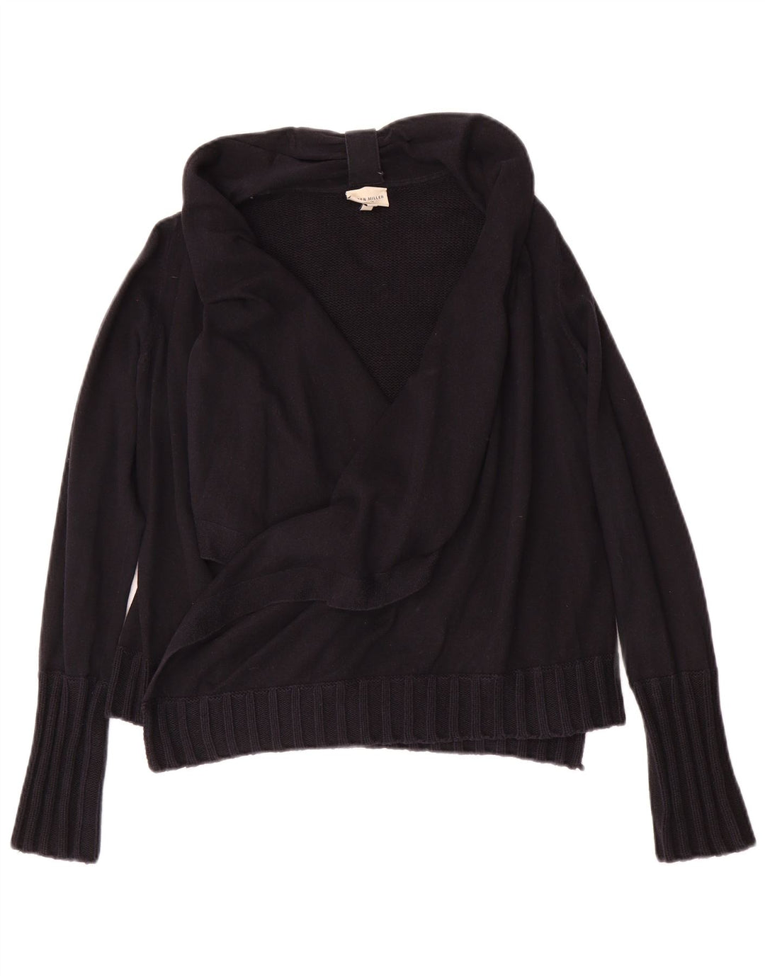 Женский открытый кардиган KAREN MILLEN UK 2 2XS, черный хлопок