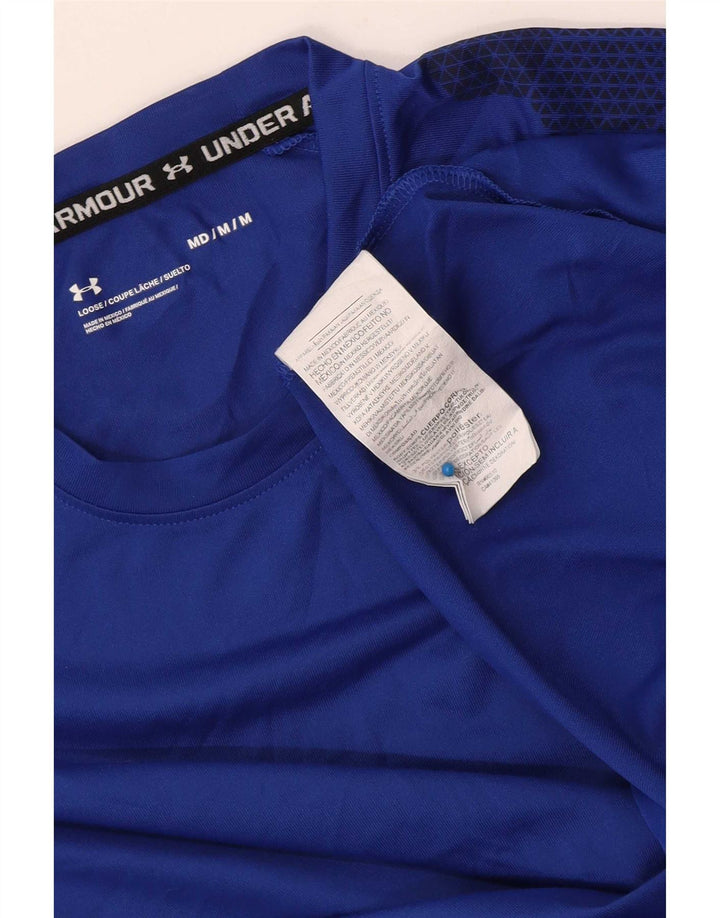 Мужской топ Under Armour с длинным рукавом, средний синий пятнистый полиэстер
