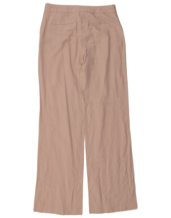 Zara Женские повседневные широкие брюки W28 L35 розовые из вискозы среднего размера