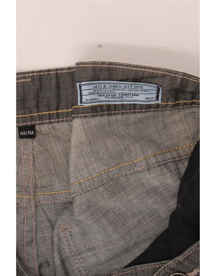 Мужские потертые прямые джинсы Jack & Jones W30 L29 серые