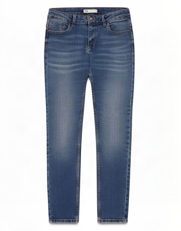 Женские джинсы скинни Zara EU 38, маленькие W28 L27, синие, хлопок