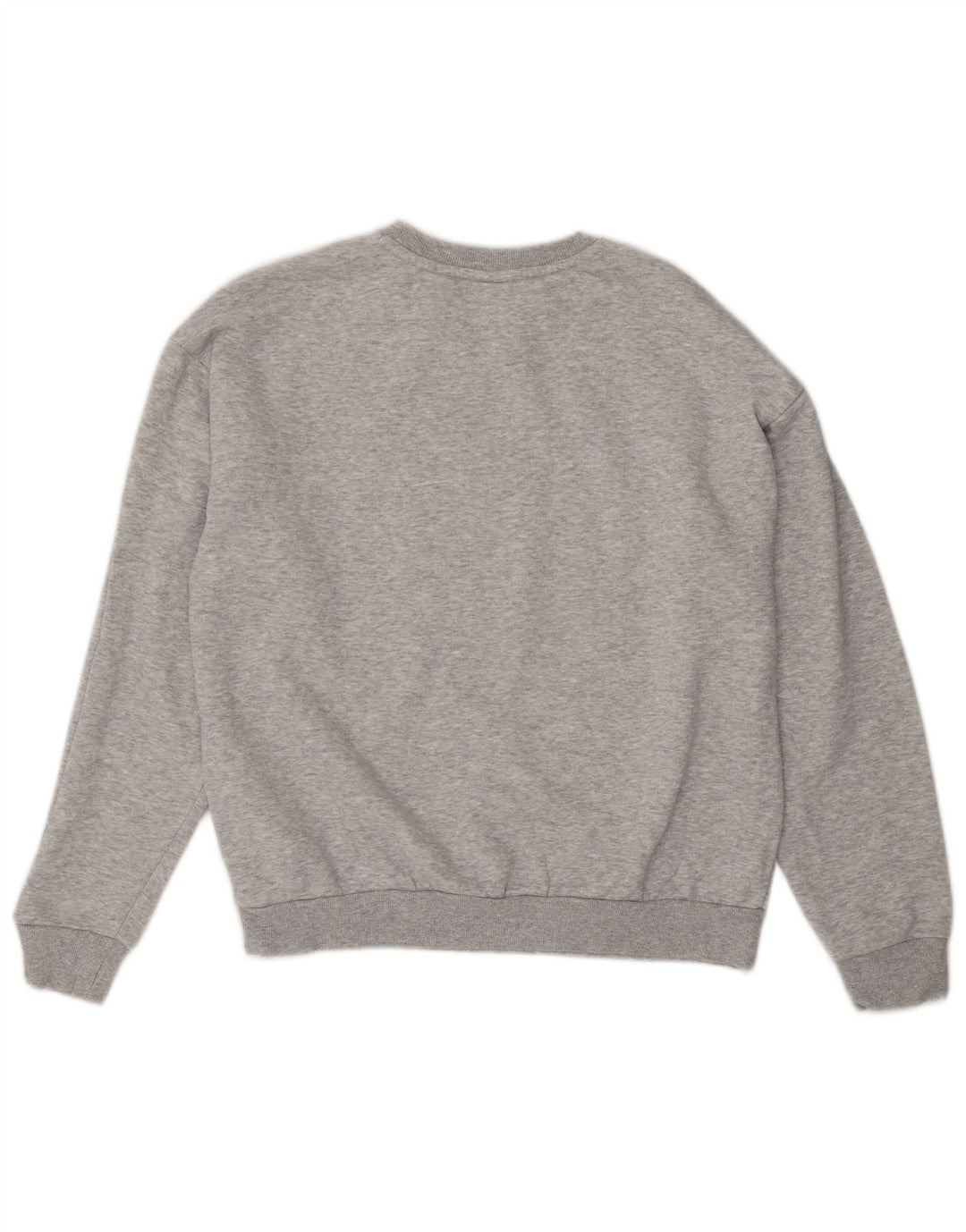 Женский свитшот с рисунком PUMA UK 14, хлопок среднего серого цвета с крапинками