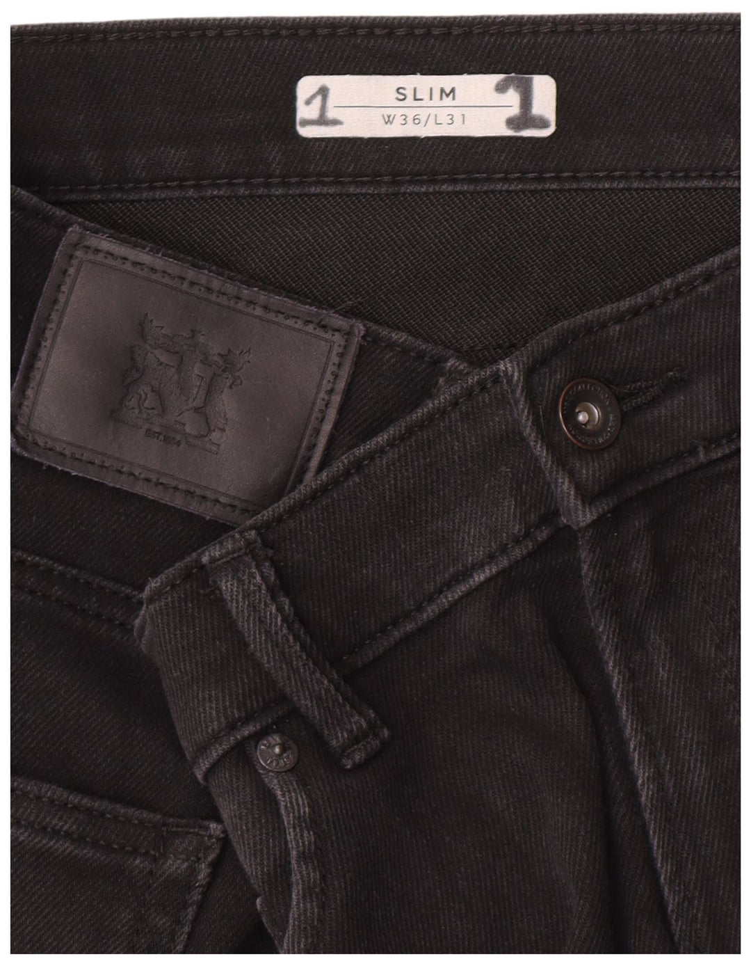 Мужские зауженные джинсы Marks & Spencer W36 L31 черные