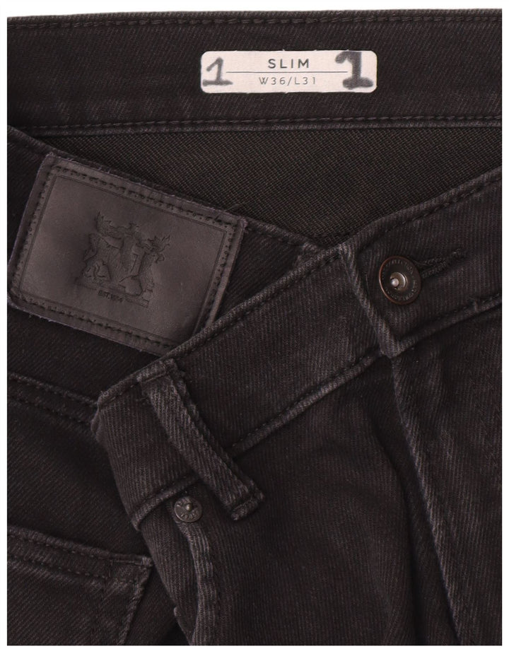 Мужские зауженные джинсы Marks & Spencer W36 L31 черные