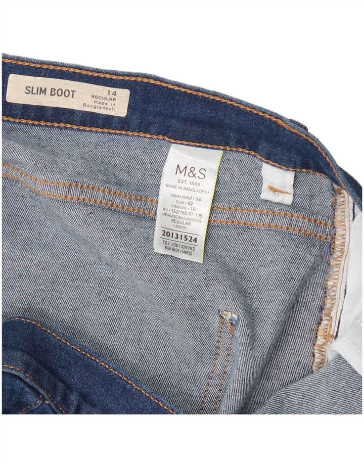 Женские джинсы Marks & Spencer Regular Slim Bootcut UK 14, большие W34 L30, синие
