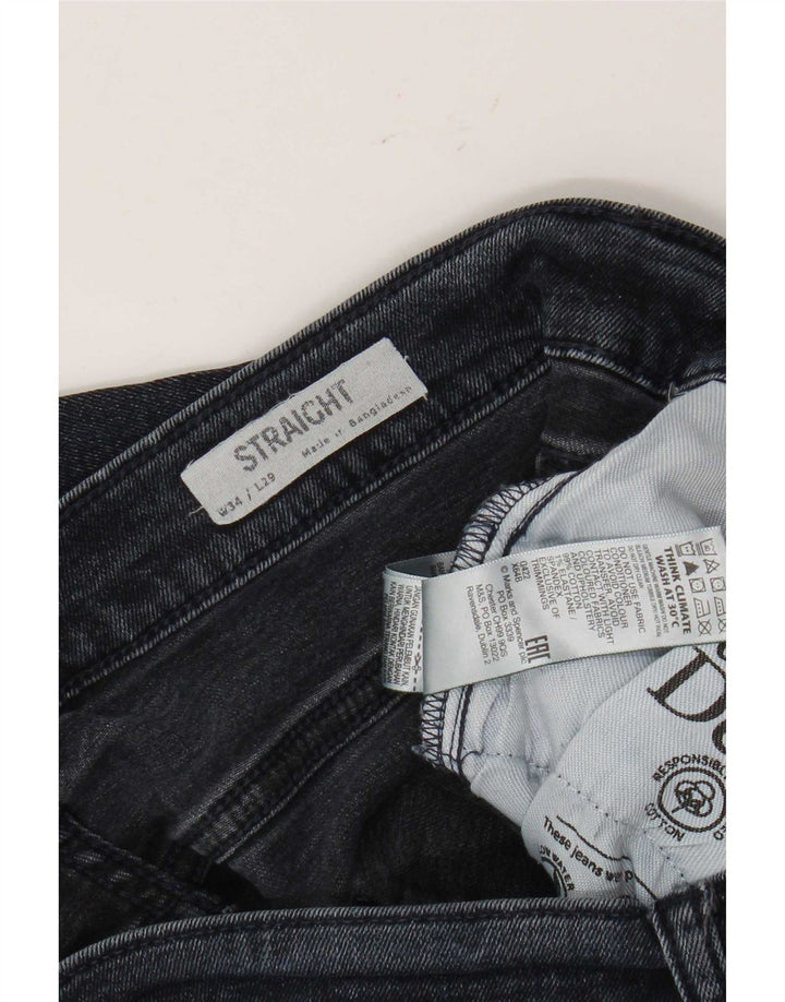 Мужские прямые джинсы Marks & Spencer W34 L29 темно-синие, хлопок