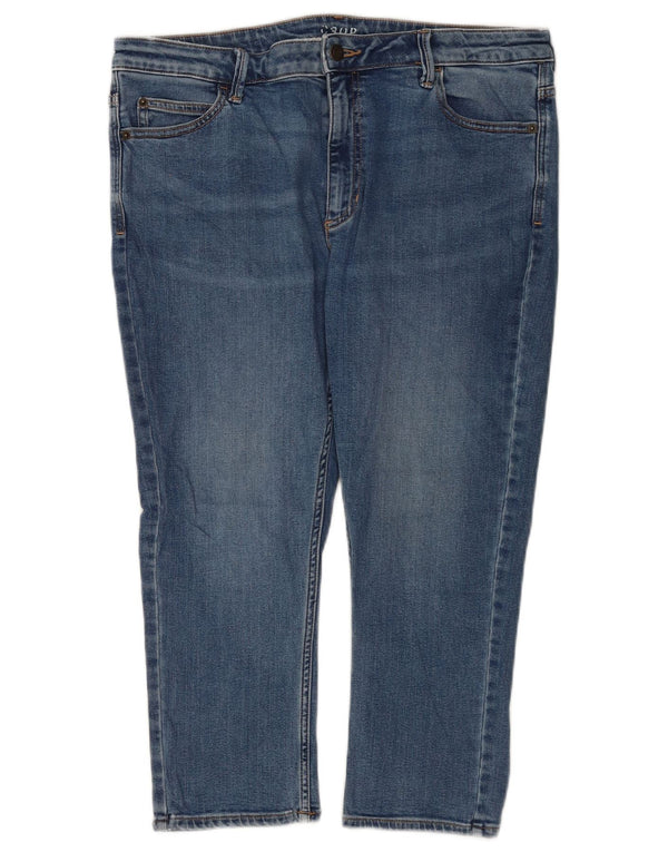 Женские джинсы-капри Marks & Spencer UK 16, большие, W36 L21, синие, хлопок