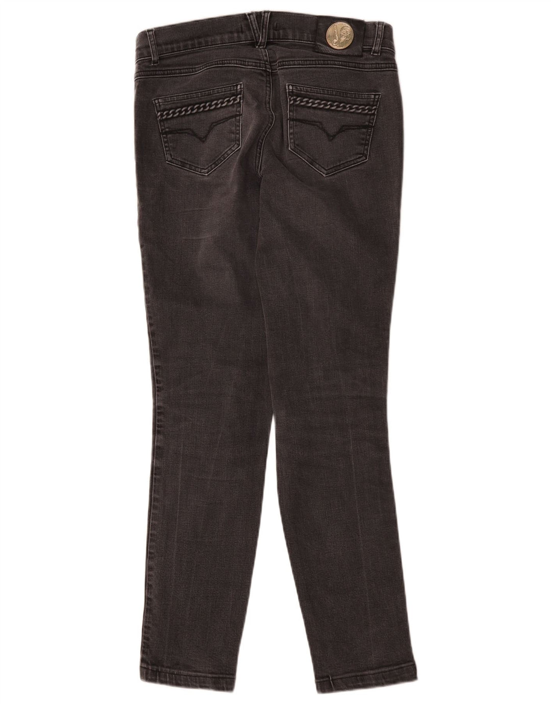 Versace Женские джинсы узкого кроя IT 42 Medium W30 L29 Серый хлопок