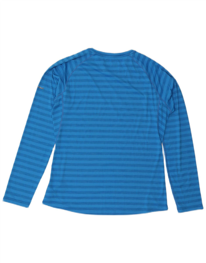 BERGHAUS Женский топ с длинным рукавом UK 16, полиэстер в большую синюю полоску