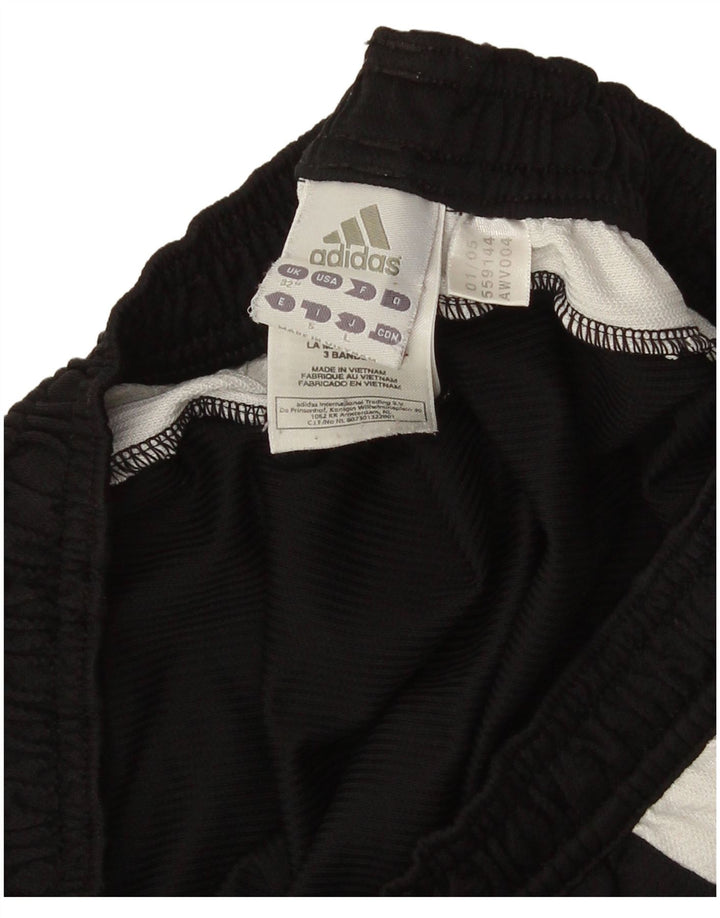 Мужские спортивные шорты Adidas Climalite, средние черные полиэстер с цветными блоками