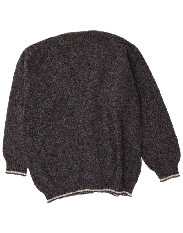 Винтажный мужской кардиган-свитер IT 54 XL Серый Шерстяной