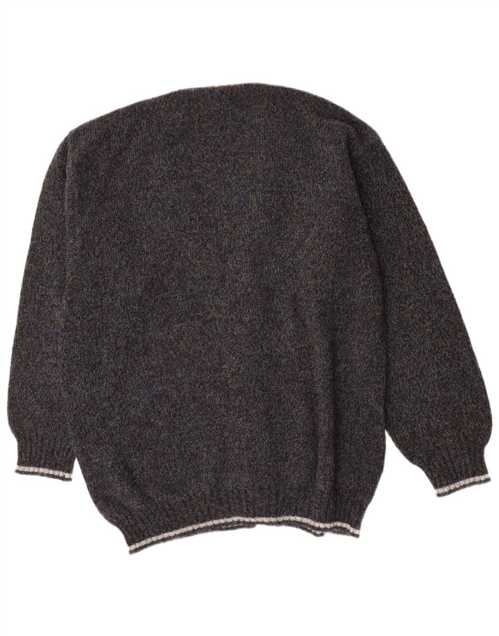 Винтажный мужской кардиган-свитер IT 54 XL Серый Шерстяной