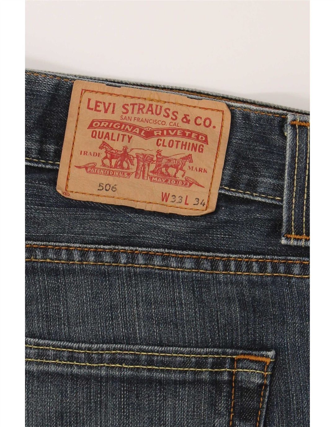 Мужские прямые джинсы Levi's 506 стандартного кроя W33 L31 синие