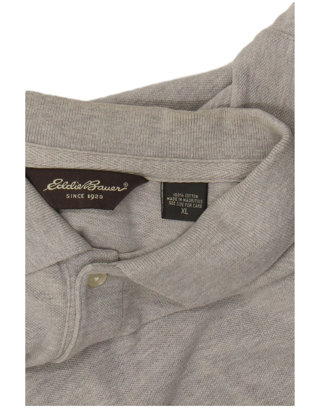 Мужская рубашка-поло Eddie Bauer XL, серый хлопок