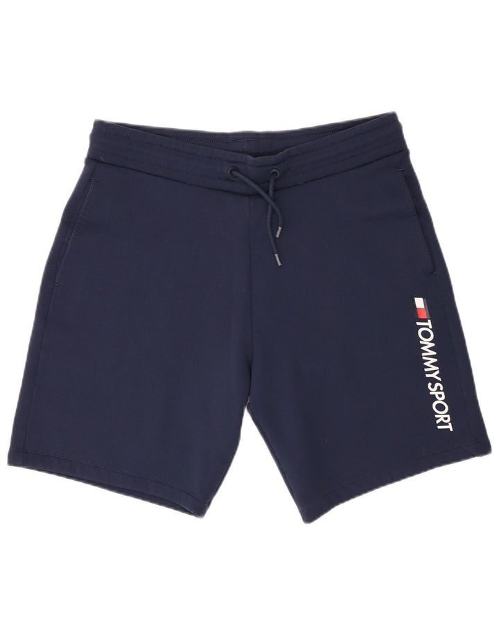 Мужские спортивные шорты с рисунком Tommy Hilfiger, средние, темно-синие