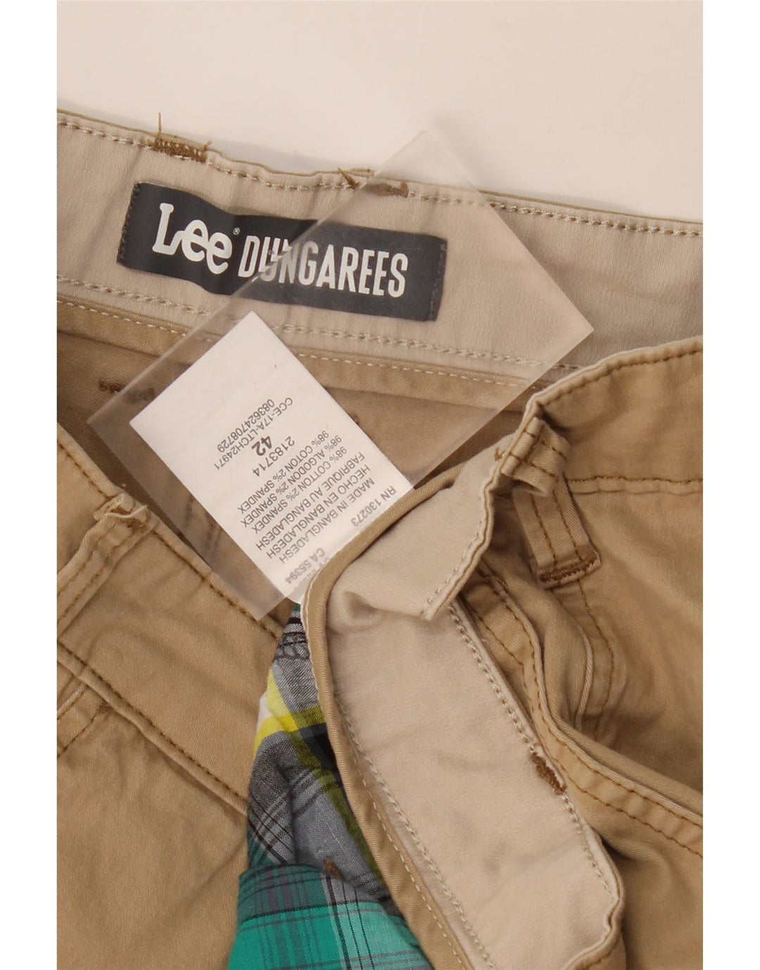 LEE Mens Chino Shorts W42 2XL Beige Cotton Vintage Lee and Second-Hand Lee from Messina Hembry 