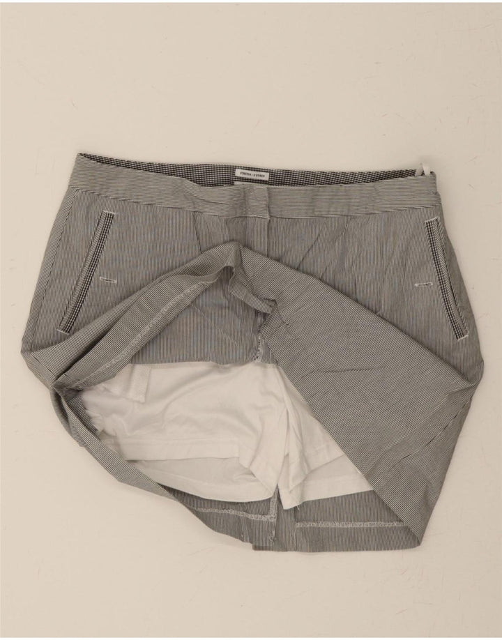 IZOD Womens Skort US 10 Large W33  Grey Striped Cotton Vintage Izod and Second-Hand Izod from Messina Hembry 