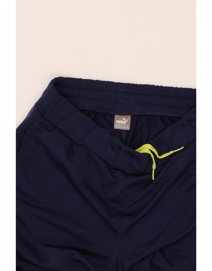 PUMA Boys Tracksuit Trousers 15-16 Years 2XL Navy Blue Polyester Vintage Puma and Second-Hand Puma from Messina Hembry 
