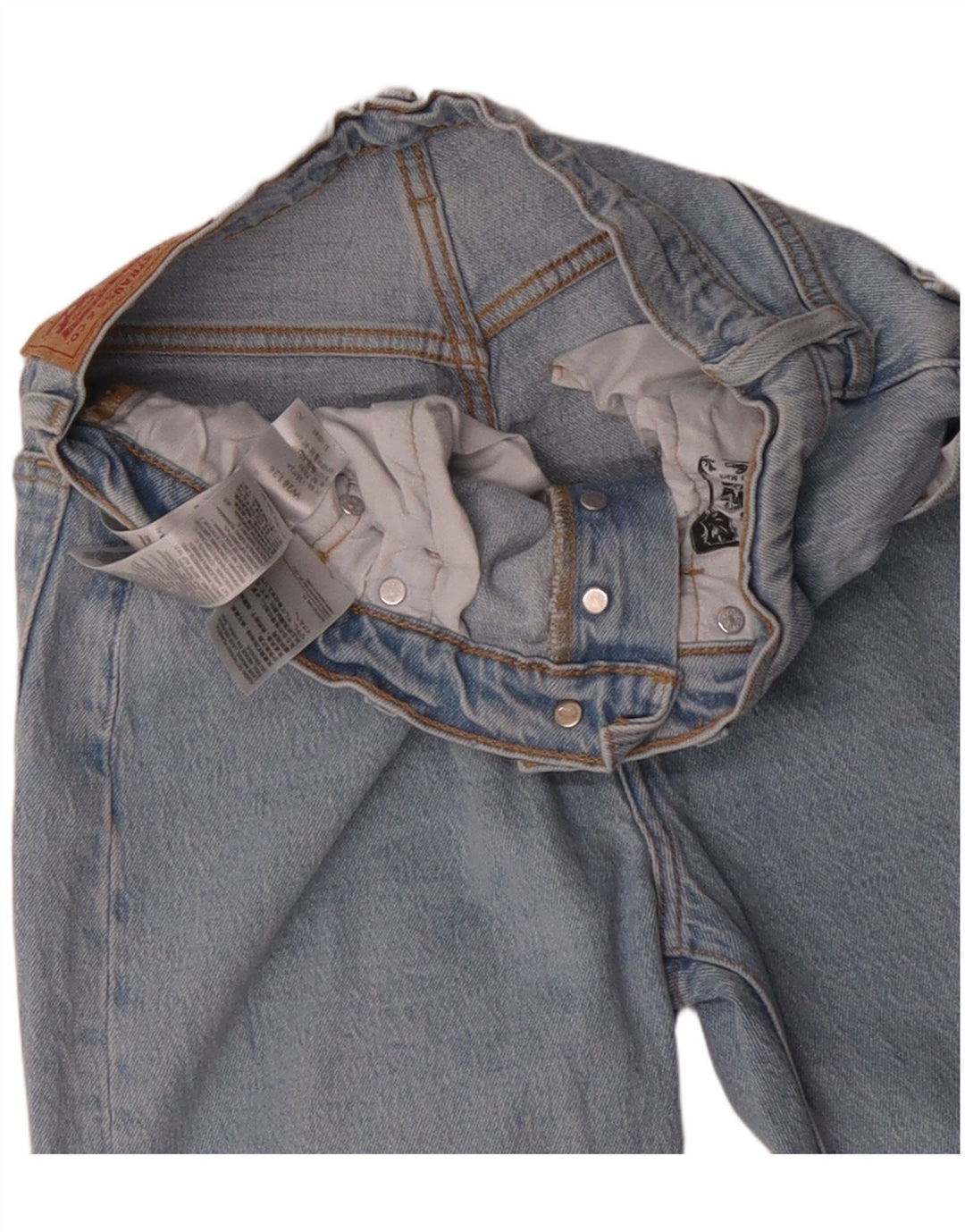 Женские прямые джинсы LEVI'S 501 W28 L26 синие, хлопок