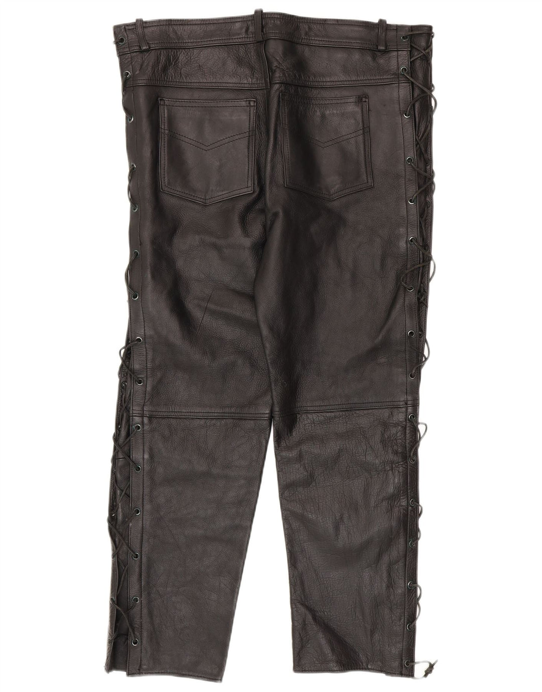 Мужские тонкие кожаные брюки American Eagle W36 L30 черные кожаные