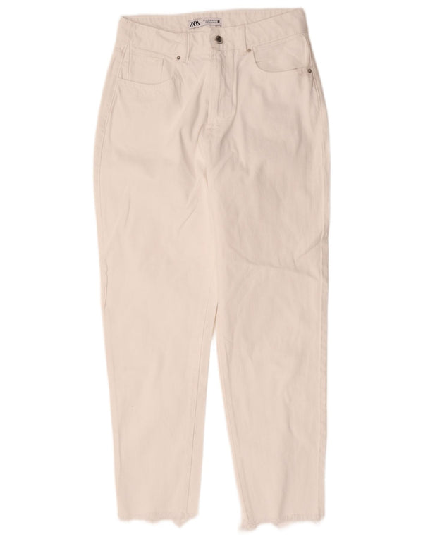 Женские зауженные джинсы Zara EU 38, маленькие W28 L28, белый хлопок