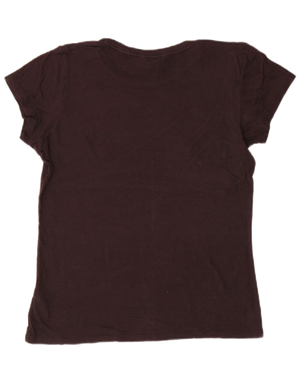 Женская футболка с рисунком Calvin Klein Jeans Top UK 14, средний черный хлопок