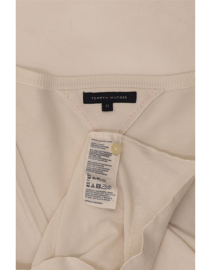 Женский кардиган Tommy Hilfiger UK 12, хлопковый средний белый цвет