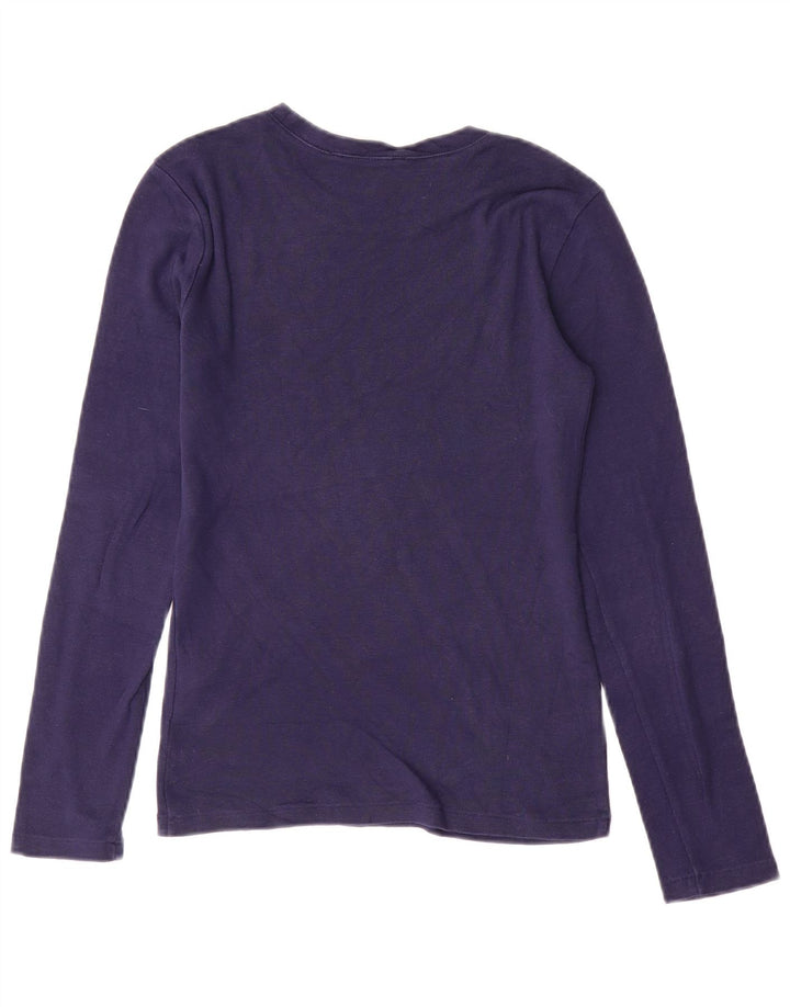 Женский топ с длинным рукавом RALPH LAUREN, Великобритания, 10 маленьких размеров, темно-синий, хлопок