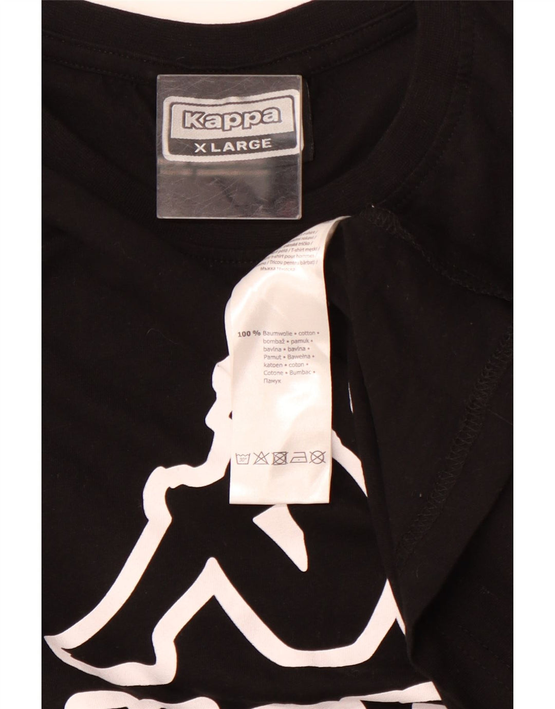 KAPPA Мужская футболка с рисунком Top XL, черный хлопок